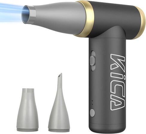 Compressed Air Duster Fan 100000RPM Multi-Functional Mini Portable Electric Air Duster Blower for Keyboard Cleaner, Computer, Car, Outdoors, Camping - Grey Full Metal Cordless Air Duster in Saudi Arabia