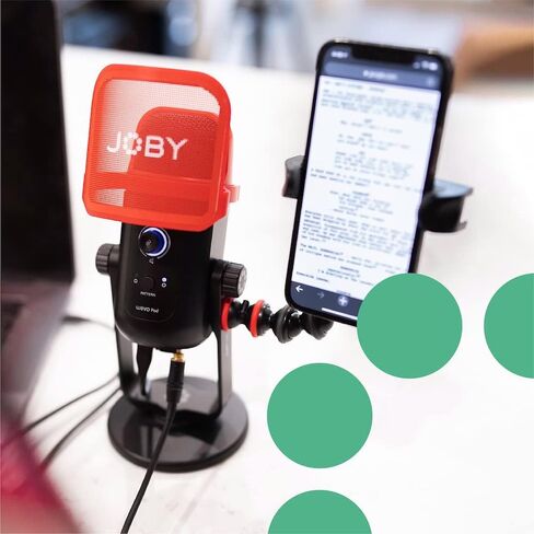JOBY Wavo POD USB Condenser PC Microphone for Podcasting, Streaming Microphone for Recording, Mute and Gain Controls, Headphones for Live Monitoring, Laptop Microphone Plug & Play for Mac and PC in Saudi Arabia