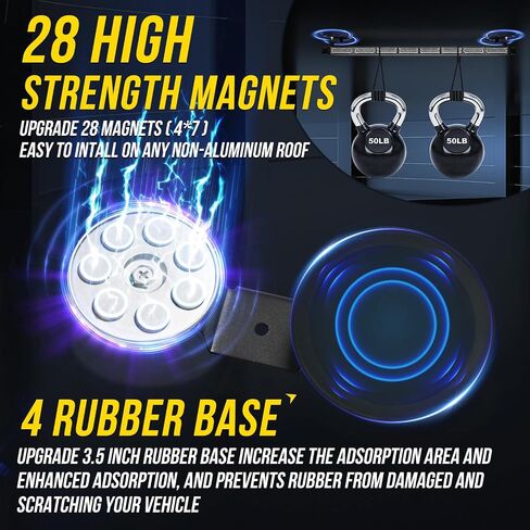 34inch 166 LED Emergency Rooftop Strobe Lights Bar Flashing Safety Traffic Advisor Warning Hazard Snow Plow Light W/Magnet Base for Work Trucks Vehicles Construction Tow Pickup Amber White in Saudi Arabia