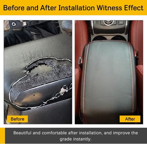 A ABIGAIL Center Console Cover Armrest Cover Compatible with Mazda CX5 2017 2018 2019 2020 2021 2022 2023 PU Leather Console lid Armrest Box Protector Cover Armrest Cushion Pad (Black) in Saudi Arabia