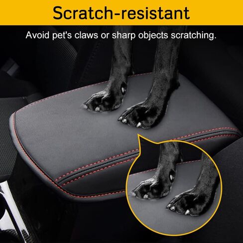 A ABIGAIL Center Console Cover Armrest Cover Compatible with Mazda CX5 2017 2018 2019 2020 2021 2022 2023 PU Leather Console lid Armrest Box Protector Cover Armrest Cushion Pad (Black) in Saudi Arabia