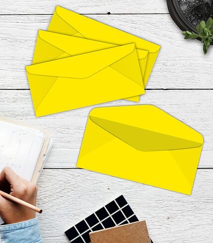 Sun Yellow Bright Color #10 Envelopes - Great for Mailing Letters, Business Memos, Invitations, Invoices, Bills | 4 1/8" x 9 1/2" | 50 Envelopes in Saudi Arabia