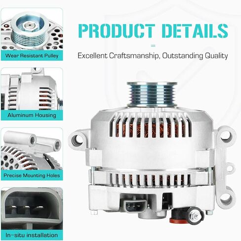 Alternator 4.0L Fit for Ford Ranger Mazda B4000 2007-2009,Fit for Explorer Mercury Mountaineer 2004-2008, 400-14101, 5L2T-10300-AA, 1F72-18-300A in Saudi Arabia