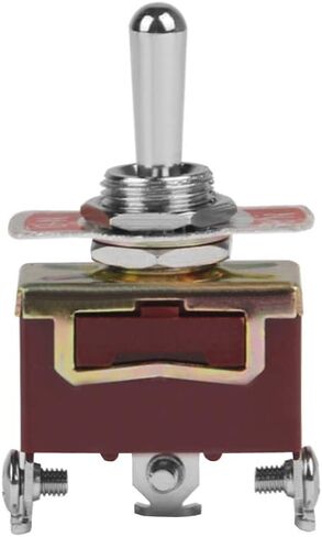 ESUPPORT Silver Contact Heavy Duty 20A 125V 15A 250V SPST 2 Terminal Pin ON/Off Rocker Toggle Switch Metal Waterproof Boot Cap Cover Copper Terminal Pack of 5 in Kuwait