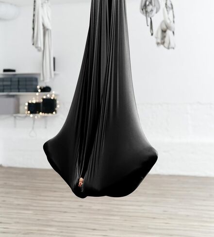5.5 Yards Aerial Silks Aerial Yoga Hammock Kit Yoga Swing Set Anti-Gravity Flying for Fitness, Low Non Stretch Nylon Fabric Hardware Included for Dance in Saudi Arabia