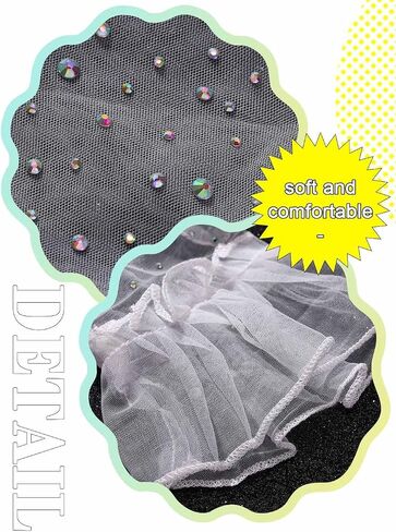 Glitter Rhinestones Gloves Fashion Finger Tulle Gloves Short Tea Party Wrist Gloves for Women and Girls in Saudi Arabia
