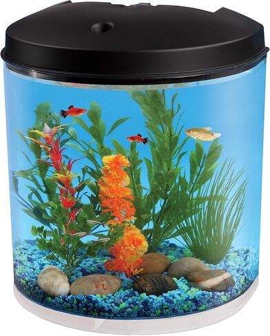 Koller Products 3.5-Gallon Aquarium with Sleep Sound Machine (Nature Sounds), LED Lighting (7 Color Choices) and Power Filter in Kuwait