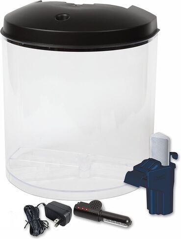 Koller Products 3.5-Gallon Aquarium with Sleep Sound Machine (Nature Sounds), LED Lighting (7 Color Choices) and Power Filter in Kuwait