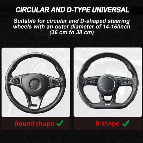 New Diamond Leather Steering Wheel Cover with Bling Bling Crystal Rhinestones, Universal Fit 15 Inch Car Wheel Protector in Saudi Arabia