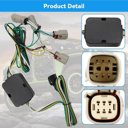 مجموعة أدوات أسلاك سحب وصلة المقطورة ذات 4 دبابيس، متوافقة مع Ford Bronco Select 2021 2022 2023 (بدون مصابيح خلفية LED)، مجموعة أدوات أسلاك المقطورة رباعية الاتجاهات، استبدال 56471 118867 in Kuwait