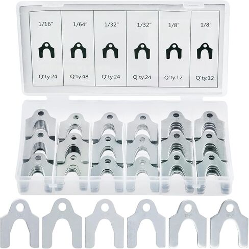 144Pcs 1/64" 1/32" 1/16" 1/8" Auto Alignment Body Shim Assortment Set with Storage Box, Universal for Adjusting Body Parts or Camber in Saudi Arabia
