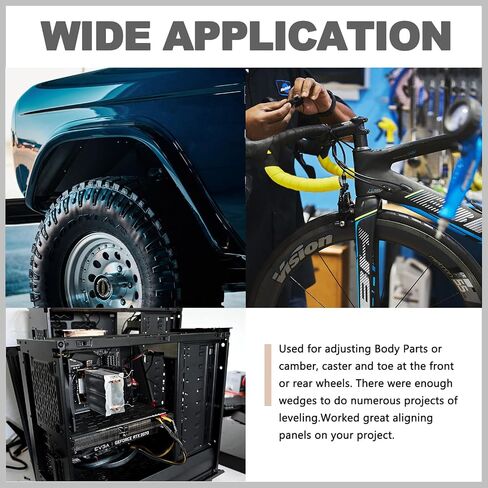 144Pcs 1/64" 1/32" 1/16" 1/8" Auto Alignment Body Shim Assortment Set with Storage Box, Universal for Adjusting Body Parts or Camber in Saudi Arabia