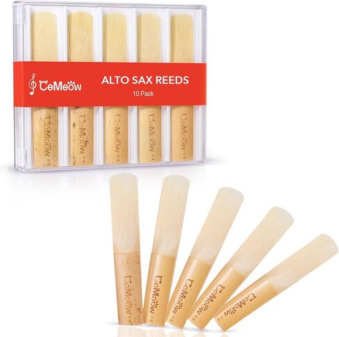 Alto Saxophone Reeds 2.0, Professional Alto Sax Reeds 10Pack with Plastic Box, Thinner Reed Tip Advanced Cutting Technology for Saxophone Beginner and Player in Saudi Arabia