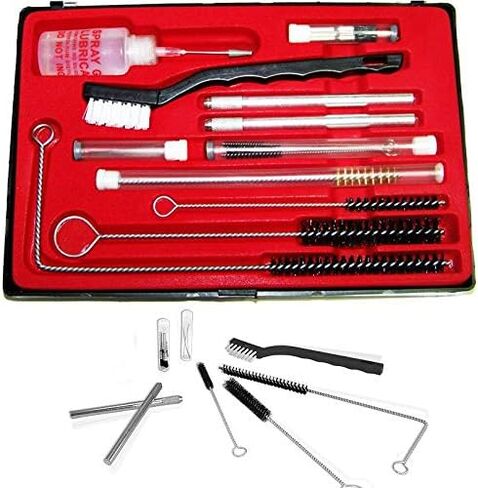 XtremepowerUS 23 Piece Complete Spray Gun Cleaning Kit, Maintenance Set for Cleaning HVLP Spray Guns, Paint Guns, Air Tools, Airbrush, Storage Case Included in Saudi Arabia