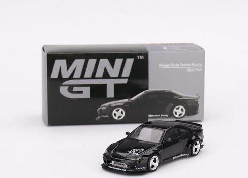 True Scale Miniatures Model Car Compatible with Nissan Silvia (S15) Rocket Bunny Black Pearl RHD Limited Edition 1/64 Diecast Model Car MGT00602 in Saudi Arabia