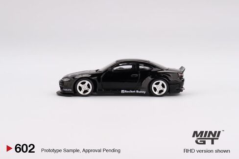 True Scale Miniatures Model Car Compatible with Nissan Silvia (S15) Rocket Bunny Black Pearl RHD Limited Edition 1/64 Diecast Model Car MGT00602 in Saudi Arabia