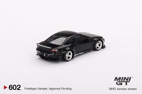 True Scale Miniatures Model Car Compatible with Nissan Silvia (S15) Rocket Bunny Black Pearl RHD Limited Edition 1/64 Diecast Model Car MGT00602 in Saudi Arabia