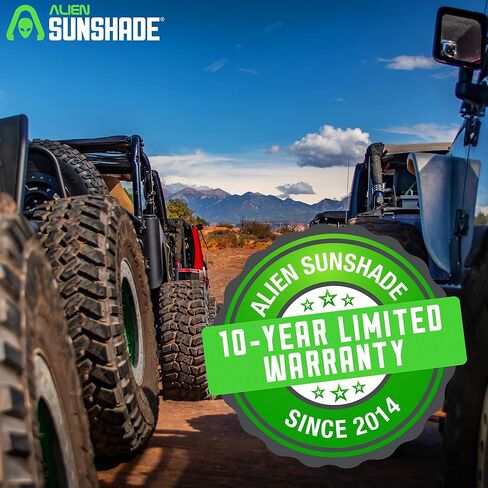 Alien Sunshade Jeep Wrangler JKU (2007-2018) – Rear Half Mesh Sun Shade for Jeep JK Unlimited - Blocks UV, Wind, Noise - Bikini Jkini Top Cover for Sport, Sport S, Sahara, Rubicon (Blue) in Saudi Arabia