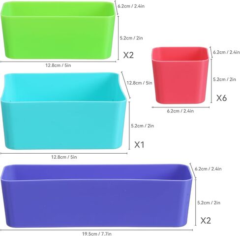 novelinks 10 QT Clear Plastic Dividing Storage Box with 11 Compartments Removable Storage Bin with Lid - Plastic Craft Storage Organizer Storage Compartment Container (2 Pack-10 QT) in Saudi Arabia