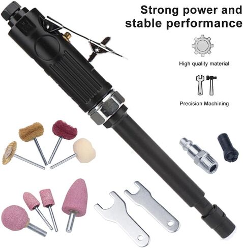 مطحنة هواء ممتدة 1/4 بوصة 1/8 بوصة | آلة طحن تعمل بالهواء المضغوط بقوة مستقيمة، أدوات قطع نقش عالية السرعة 22000 دورة في الدقيقة in Kuwait