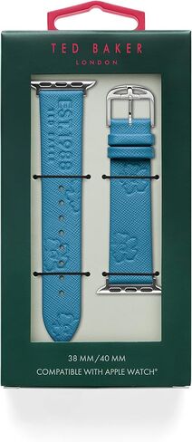 حزام جلد سافيانو باللون الأزرق الفاتح وشعار تيد بيكر وزهرة الماغنوليا لساعة Apple Watch® (الموديل: BKS38S210B0) in Saudi Arabia