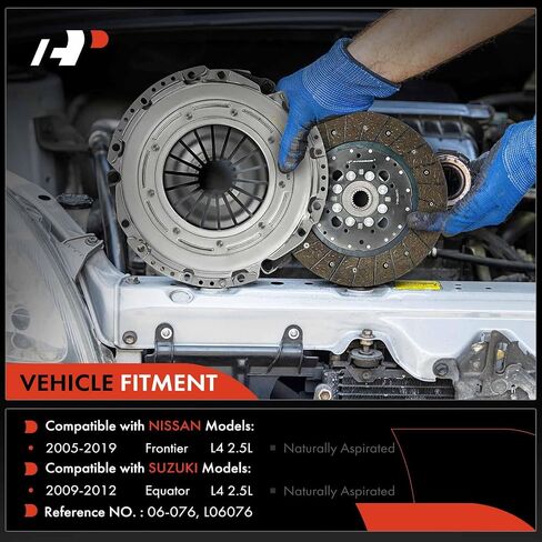 A-Premium Transmission Clutch Kit Set Compatible with Nissan Frontier 2005-2019 2.5L & Suzuki Equator 2009-2012 2.5L, Replace# L06076 in Saudi Arabia