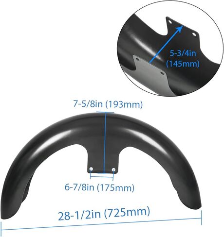 حاجز أمامي ملتف للعجلة مقاس 21 بوصة من HECASA متوافق مع Harley Touring Electra Street Road Glide Custom Baggers Road King FLT FLHT FLHR FLHX FLTR واقي الطين للدراجات النارية in Kuwait