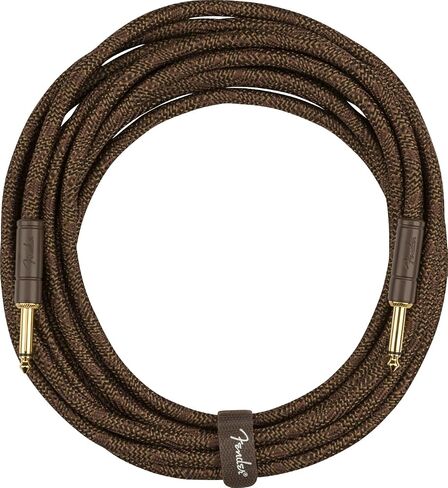 Fender Paramount Acoustic Instrument Cable, Straight/Straight, Brown, 10ft in Kuwait