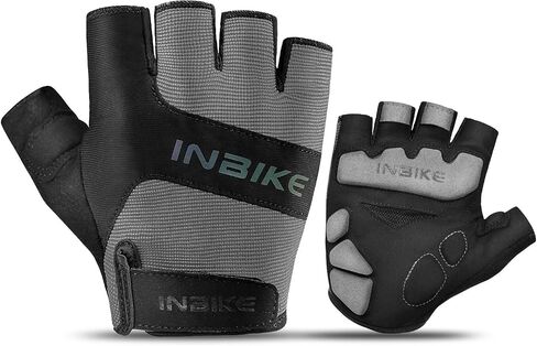 INBIKE 3MM EVA Pad Breathable Fingerless Cycling Gloves Reflective Lightweight Biking Gloves for Men Women in Saudi Arabia