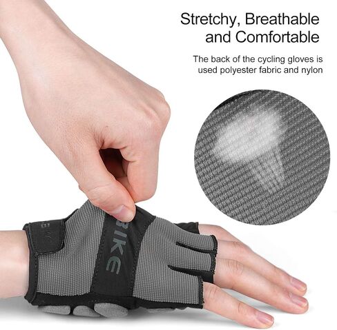 INBIKE 3MM EVA Pad Breathable Fingerless Cycling Gloves Reflective Lightweight Biking Gloves for Men Women in Saudi Arabia