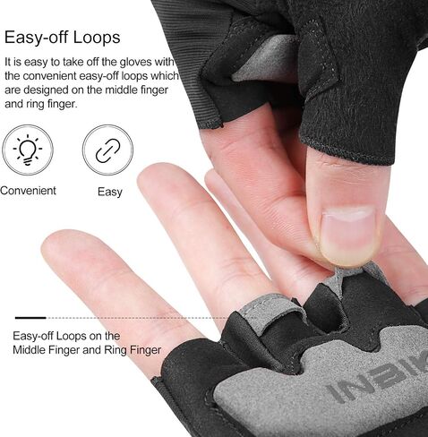 INBIKE 3MM EVA Pad Breathable Fingerless Cycling Gloves Reflective Lightweight Biking Gloves for Men Women in Saudi Arabia