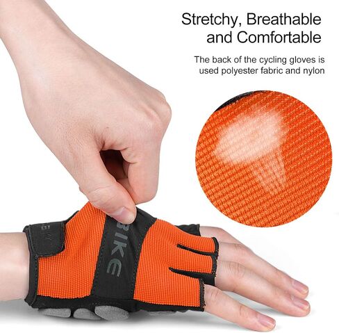INBIKE 3MM EVA Pad Breathable Fingerless Cycling Gloves Reflective Lightweight Biking Gloves for Men Women in Saudi Arabia
