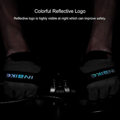INBIKE 3MM EVA Pad Breathable Fingerless Cycling Gloves Reflective Lightweight Biking Gloves for Men Women in Saudi Arabia