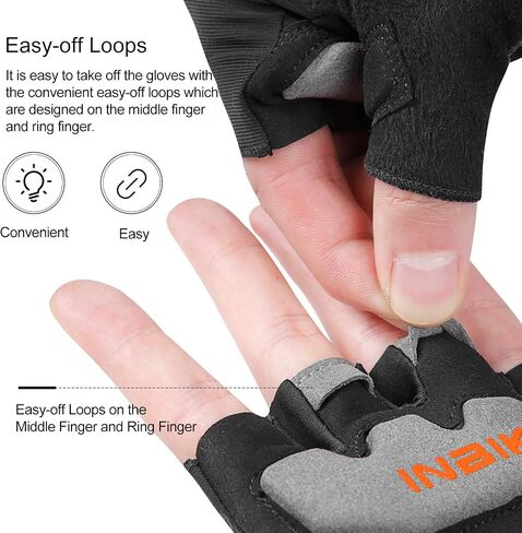 INBIKE 3MM EVA Pad Breathable Fingerless Cycling Gloves Reflective Lightweight Biking Gloves for Men Women in Saudi Arabia