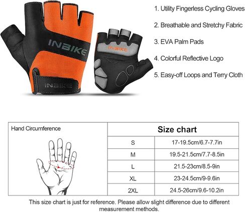 INBIKE 3MM EVA Pad Breathable Fingerless Cycling Gloves Reflective Lightweight Biking Gloves for Men Women in Saudi Arabia