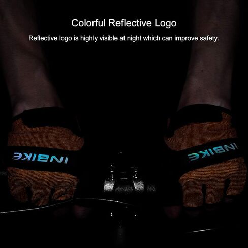 INBIKE 3MM EVA Pad Breathable Fingerless Cycling Gloves Reflective Lightweight Biking Gloves for Men Women in Saudi Arabia