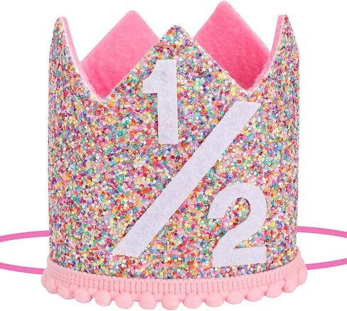 قبعة تاج قوس قزح لعيد الميلاد للطفل، قبعة نصف تاج لعيد الميلاد للطفل، قبعة حفلات عيد ميلاد للأولاد والبنات in Kuwait