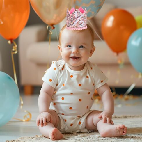 قبعة تاج قوس قزح لعيد الميلاد للطفل، قبعة نصف تاج لعيد الميلاد للطفل، قبعة حفلات عيد ميلاد للأولاد والبنات in Kuwait