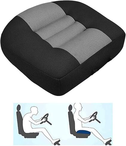 Adult Booster Seat for Car, Portable Booster Seat for Driver, Passenger , 3D Breathable Mesh Non-Slip Seat Cushions with Practical Handle for The Car, Office, Wheelchair (Extra Large) (Black) in Saudi Arabia