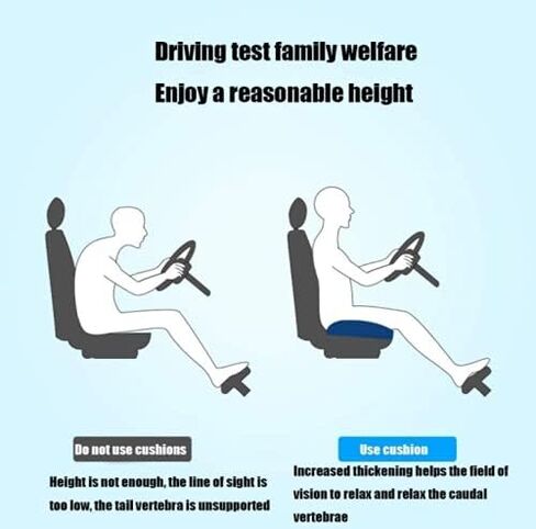 Adult Booster Seat for Car, Portable Booster Seat for Driver, Passenger , 3D Breathable Mesh Non-Slip Seat Cushions with Practical Handle for The Car, Office, Wheelchair (Extra Large) (Black) in Saudi Arabia