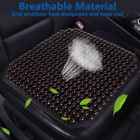 كبير فرس النهر الخشب مطرز وسادة مقعد 2PCS الخشب مطرز غطاء مقعد السيارة تدليك الراحة وسادة مقعد السيارة التبريد حبة خشبية يغطي لسيارة شاحنة كرسي مكتب المنزل in Kuwait