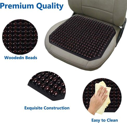 كبير فرس النهر الخشب مطرز وسادة مقعد 2PCS الخشب مطرز غطاء مقعد السيارة تدليك الراحة وسادة مقعد السيارة التبريد حبة خشبية يغطي لسيارة شاحنة كرسي مكتب المنزل in Kuwait