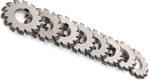 Involute Gear Milling Cutter, 8Pcs Involute Gear Milling Cutter Set, High Speed Steel Cutting Tools 14.5 55mm 22mm for, involute gear cutters involute gear cutters 8pcs gear cutter in Saudi Arabia