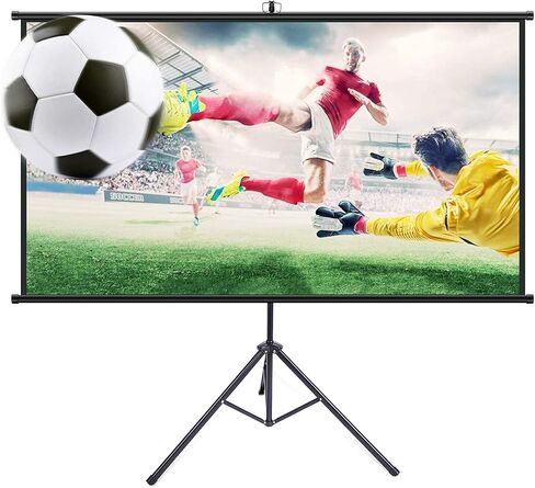 Powerextra 80 inch Projector Screen with Stand, 16:9 HD 4K Indoor Foldable Projection Screen with Frame, 1.1Gain 160° Viewing Angle Wrinkle-Free Tripod Screen for Movie or Office (Renewed) in Saudi Arabia