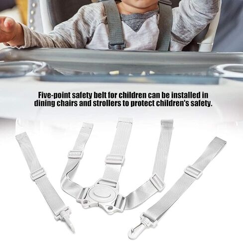 High Chair Harness for Children, 5point Hamess Adjustable Baby Seat Belt, Suitable for Baby Strollers, Pushchair Universal high Chair Straps in Saudi Arabia