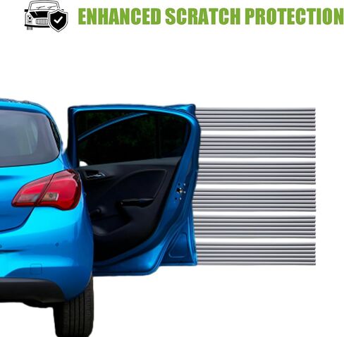 Garage Wall Protector Strip Car Door Protector, Self-Adhesive Rubber Garage Wall Guards for Car SUV Doors, Waterproof Wall Bumper Guards for Cars - 2.75x16 Inches 6 Packs - White in Saudi Arabia