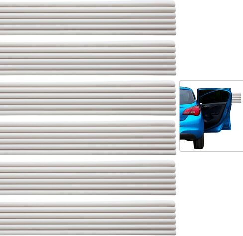 Garage Wall Protector Strip Car Door Protector, Self-Adhesive Rubber Garage Wall Guards for Car SUV Doors, Waterproof Wall Bumper Guards for Cars - 2.75x16 Inches 6 Packs - White in Saudi Arabia