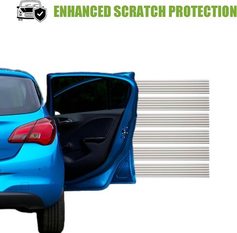 Garage Wall Protector Strip Car Door Protector, Self-Adhesive Rubber Garage Wall Guards for Car SUV Doors, Waterproof Wall Bumper Guards for Cars - 2.75x16 Inches 6 Packs - White in Saudi Arabia