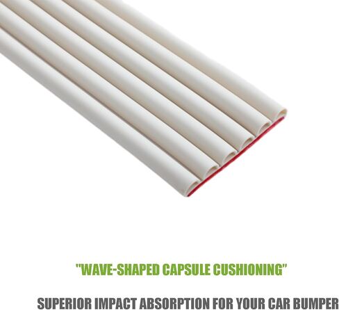Garage Wall Protector Strip Car Door Protector, Self-Adhesive Rubber Garage Wall Guards for Car SUV Doors, Waterproof Wall Bumper Guards for Cars - 2.75x16 Inches 6 Packs - White in Saudi Arabia
