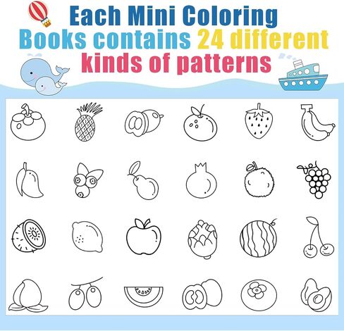 Sinload 5 Pcs Mini Coloring Book with 12 Colored Pencils Pocket Size Small Activity Books Bulk for Adult Coworkers Gifts School Home Classroom Travel Art Craft Party Favors in Saudi Arabia